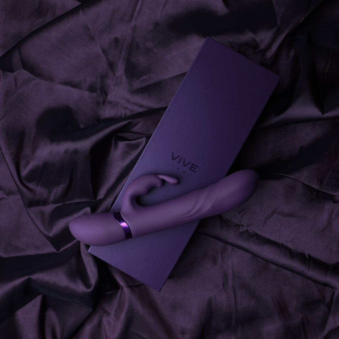 Rabbit-Vibrator Vive Nari mit rotierenden Perlen Lila 24,1 x 3,8 cm – Ansicht 5