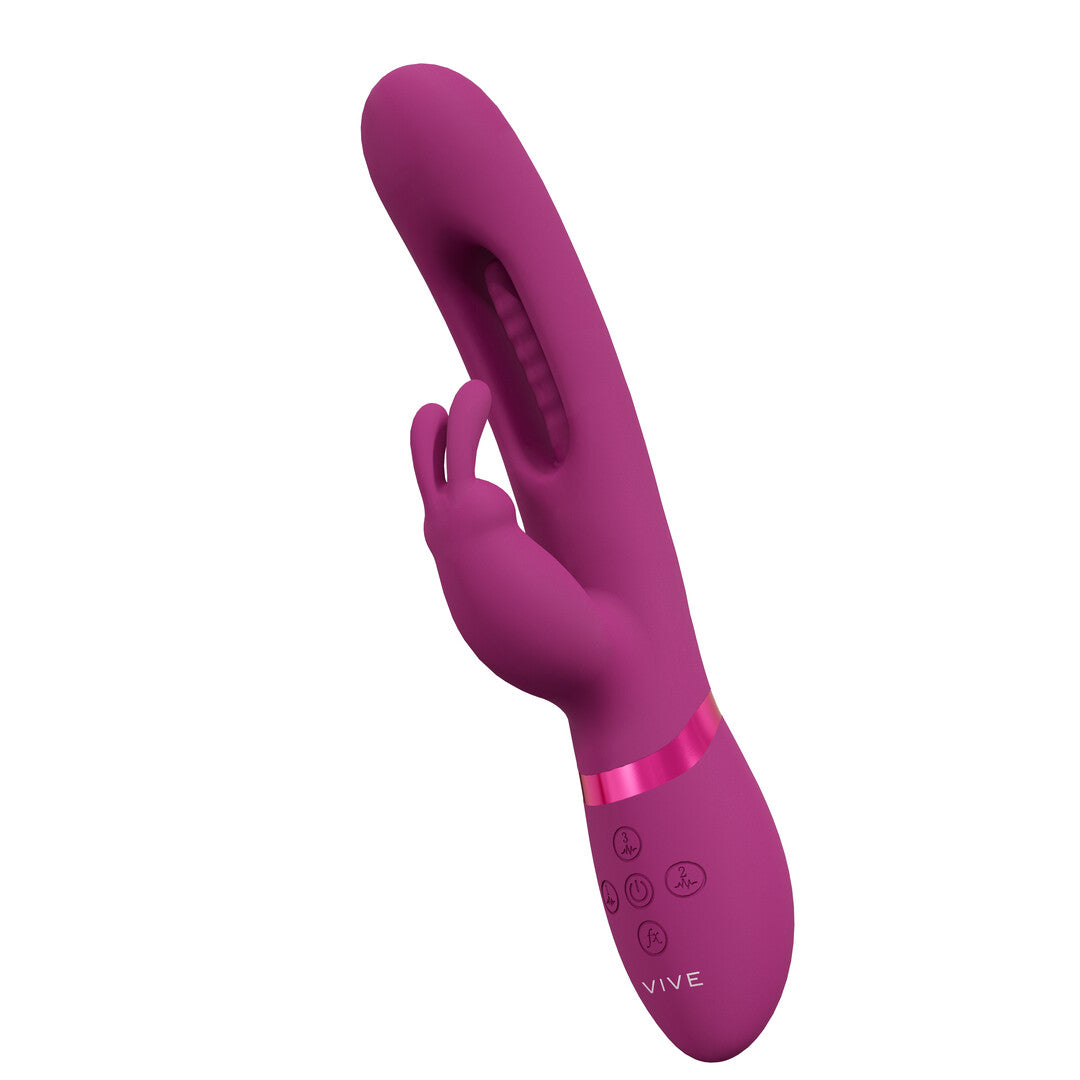 Rabbit-Vibrator Vive Mika mit klopfender Zunge Pink 23,2 x 3 cm – Ansicht 6