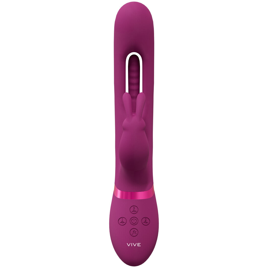 Rabbit-Vibrator Vive Mika mit klopfender Zunge Pink 23,2 x 3 cm – Ansicht 4