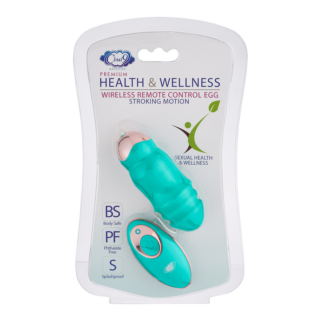 Vibro-Ei mit Fernbedienung und Streichelfunktion Teal 3,2 cm