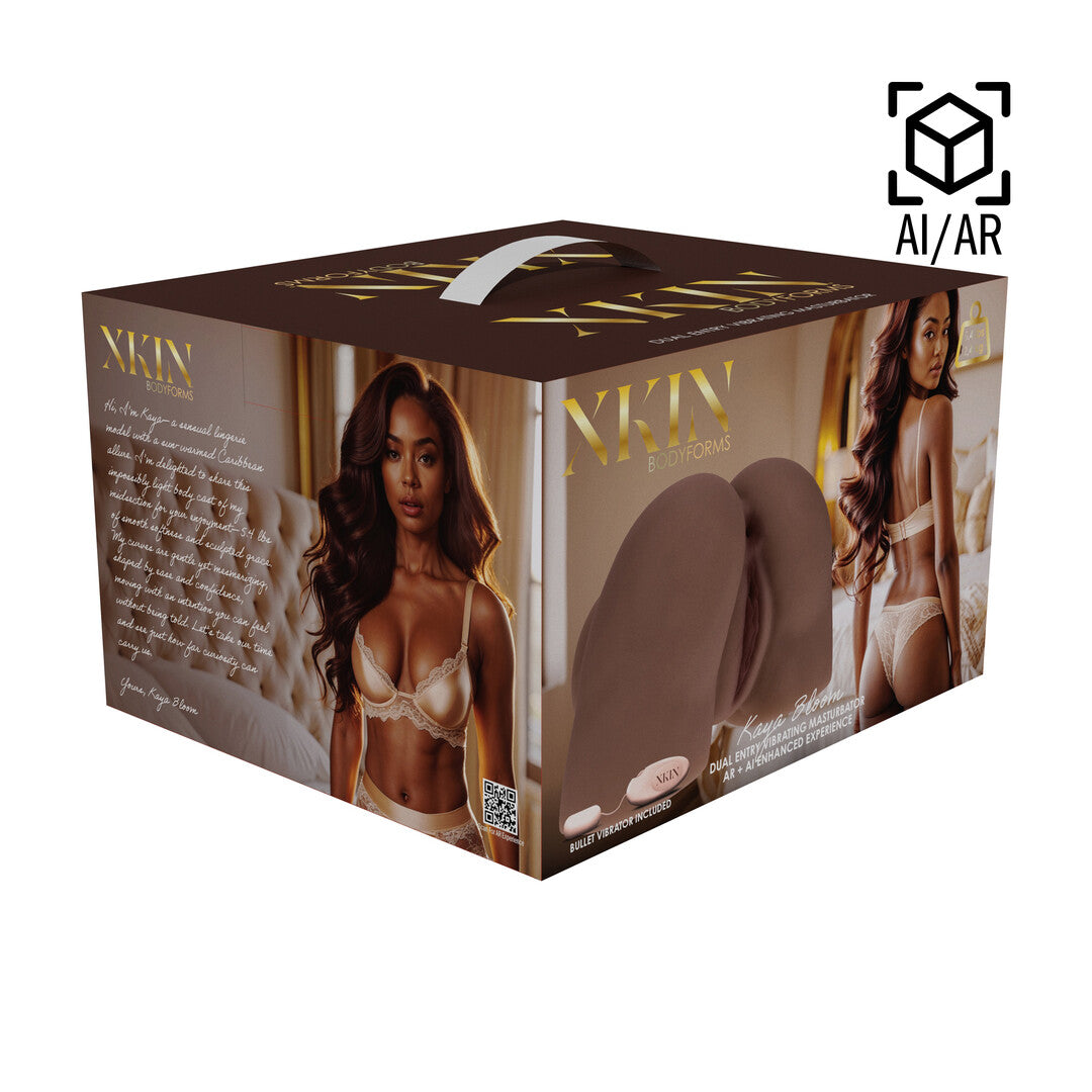 Masturbator Xkin Bodyforms Kaya Bloom mit Vibration Braun 2,4 kg – Ansicht 2