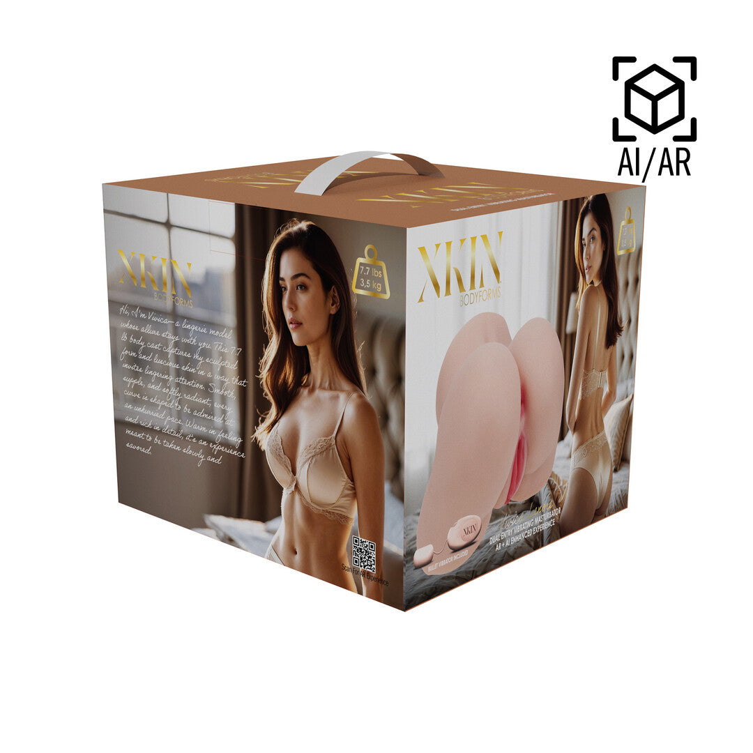 Masturbator Xkin Bodyforms Vivica Lenore mit Vibration Natur 3,5 kg – Ansicht 2