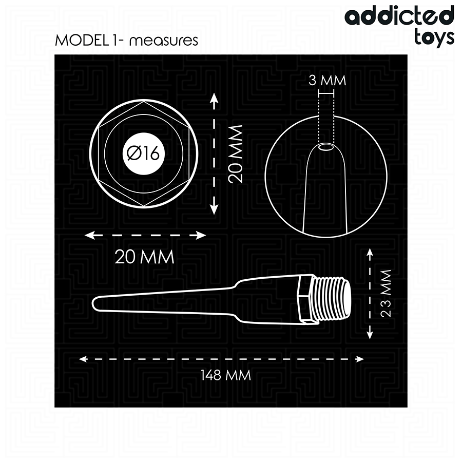 Analplug Anal Cleaner mit Universaladapter Modell 1 14,8 x 2,3 cm.4