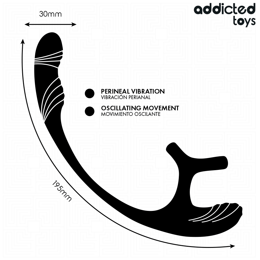 Addicted Toys – Analplug mit Vibration, 360°-Wellung und Hodenstimulator