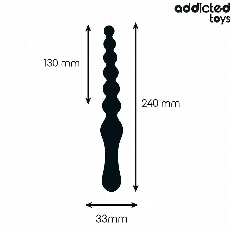 Anal-Massagestab 24 x 3,3 cm Schwarz