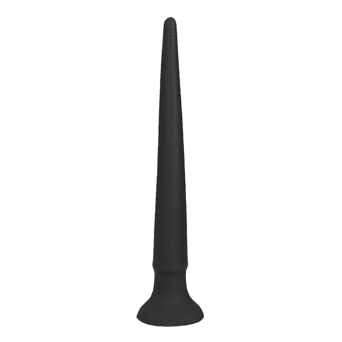 Analdildo Zipfelmütze Large 50 x 2,3-5,6 cm Schwarz