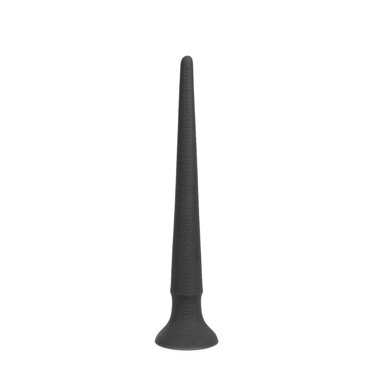 Analdildo Zipfelmütze Medium 40 x 1,8-4,5 cm Schwarz