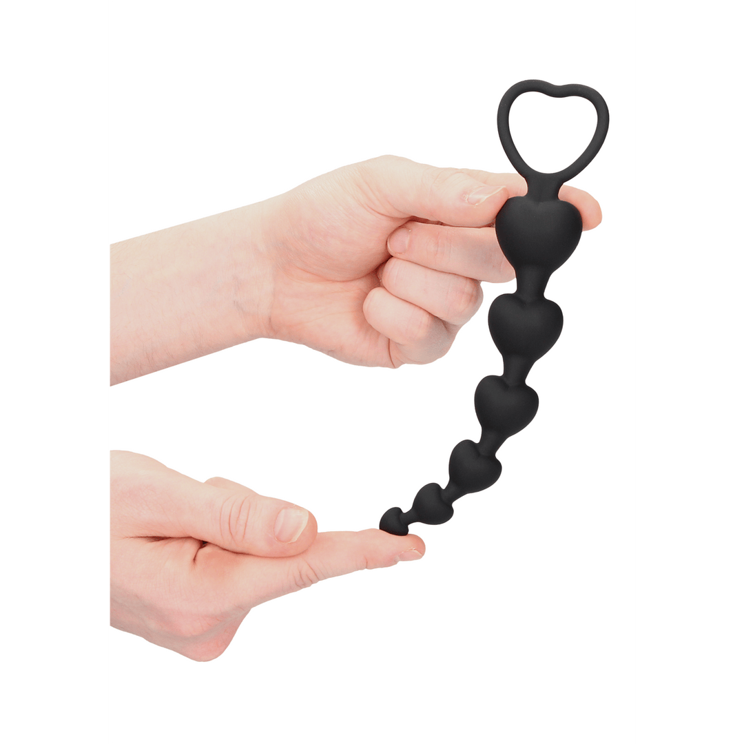 Analkette Ouch Heart mit Herzgriff Schwarz 14,3 x 2,8 cm – Ansicht 7