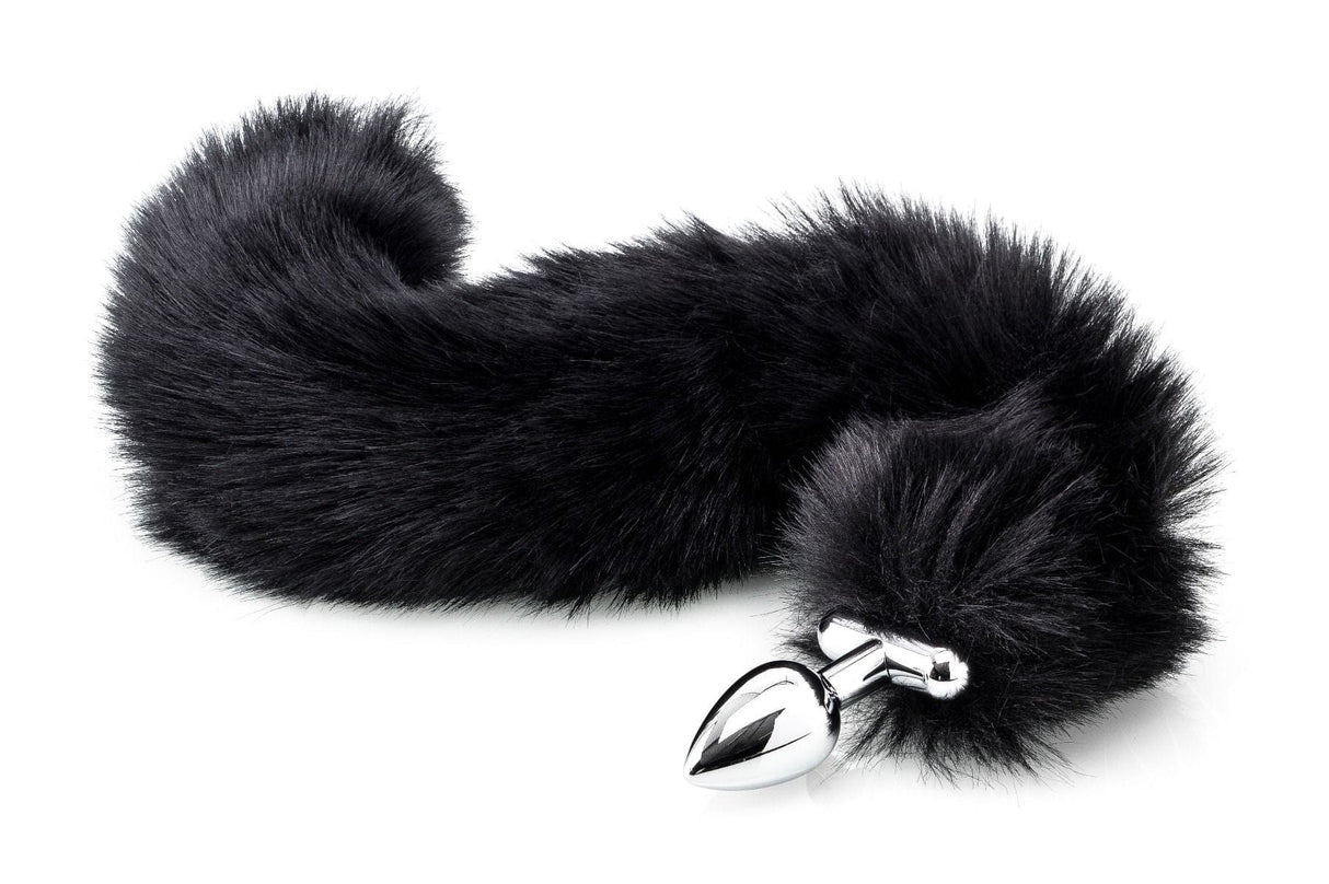 Analplug Fuchsschwanz 6,5 x 2,7 cm Schwarz