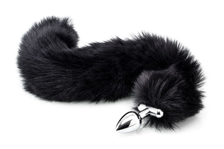 Analplug Fuchsschwanz 6,5 x 2,7 cm Schwarz