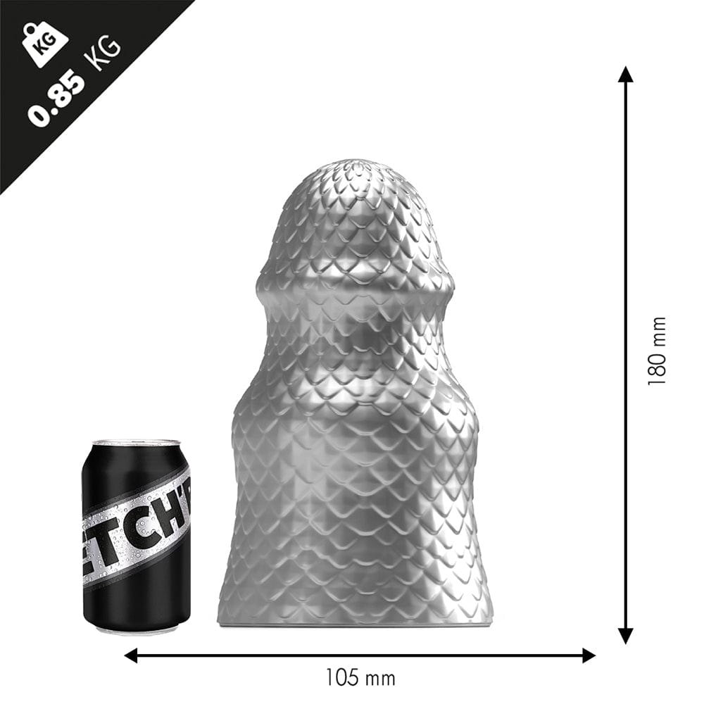 Analplug Heavy Metal 18 x 10,5 cm Silber