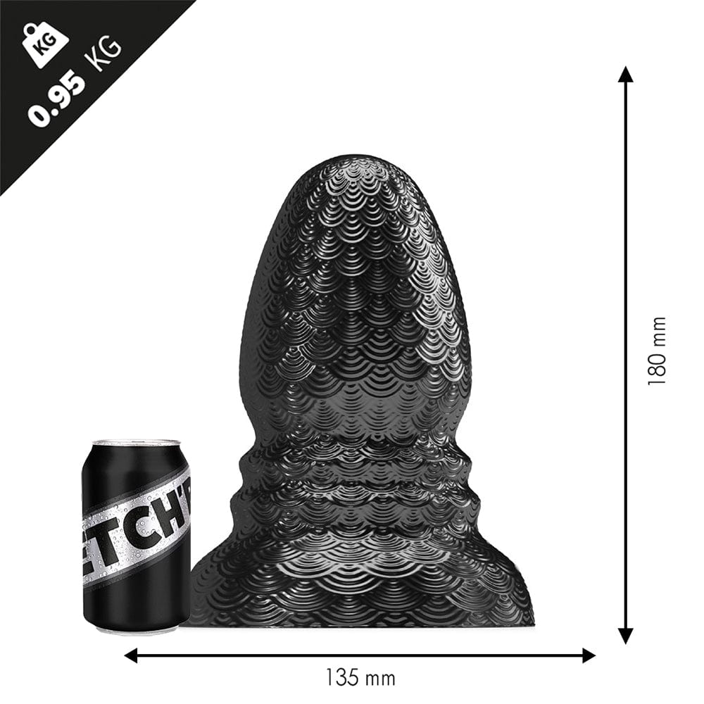 Analplug Heavy Metal 18 x 13,5 cm Schwarz