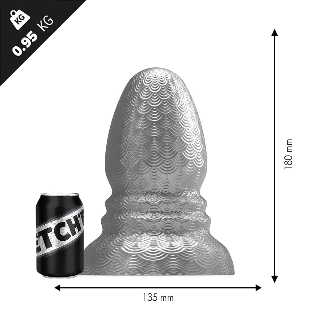 Analplug Heavy Metal 18 x 13,5 cm Silber