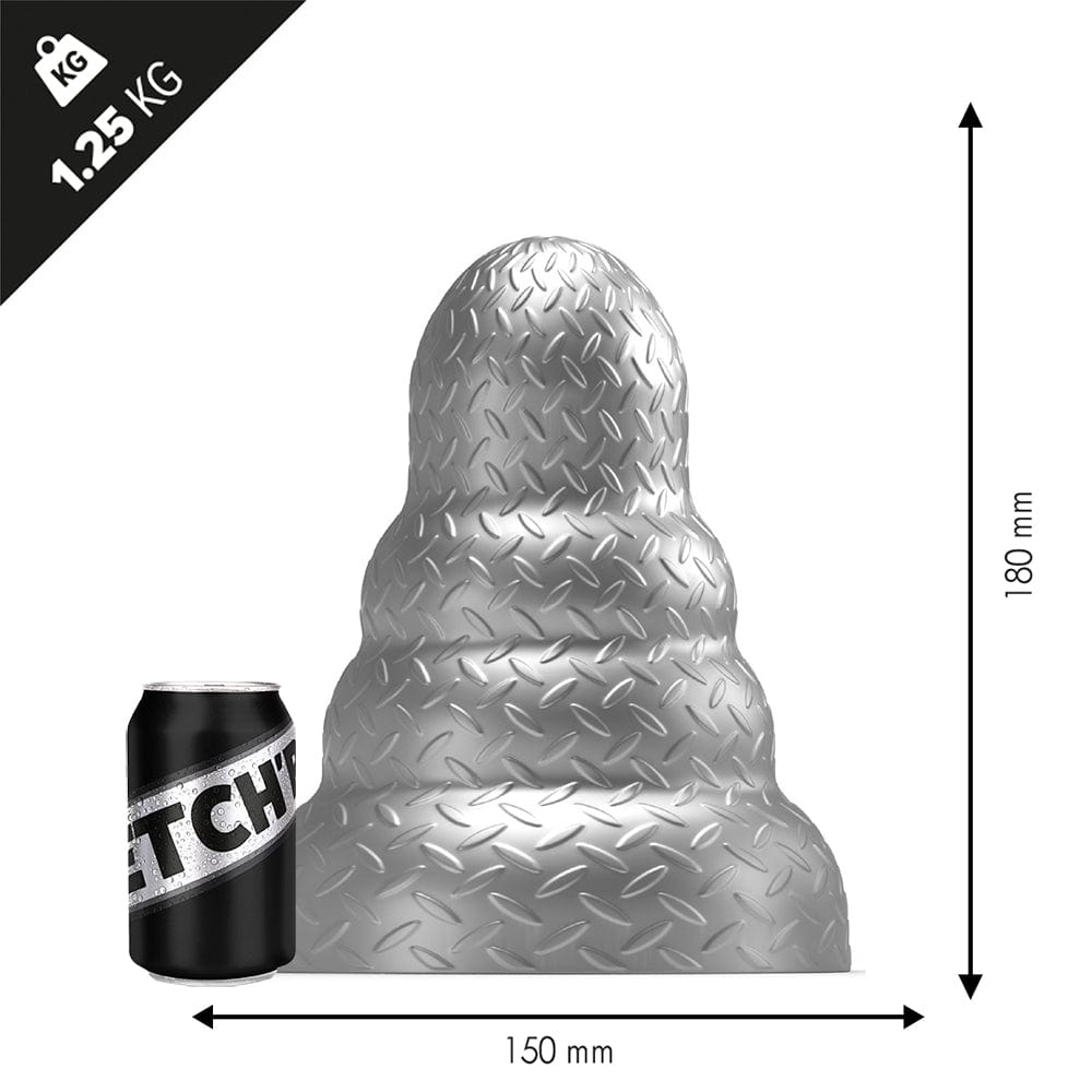 Analplug Heavy Metal 18 x 15 cm Silber