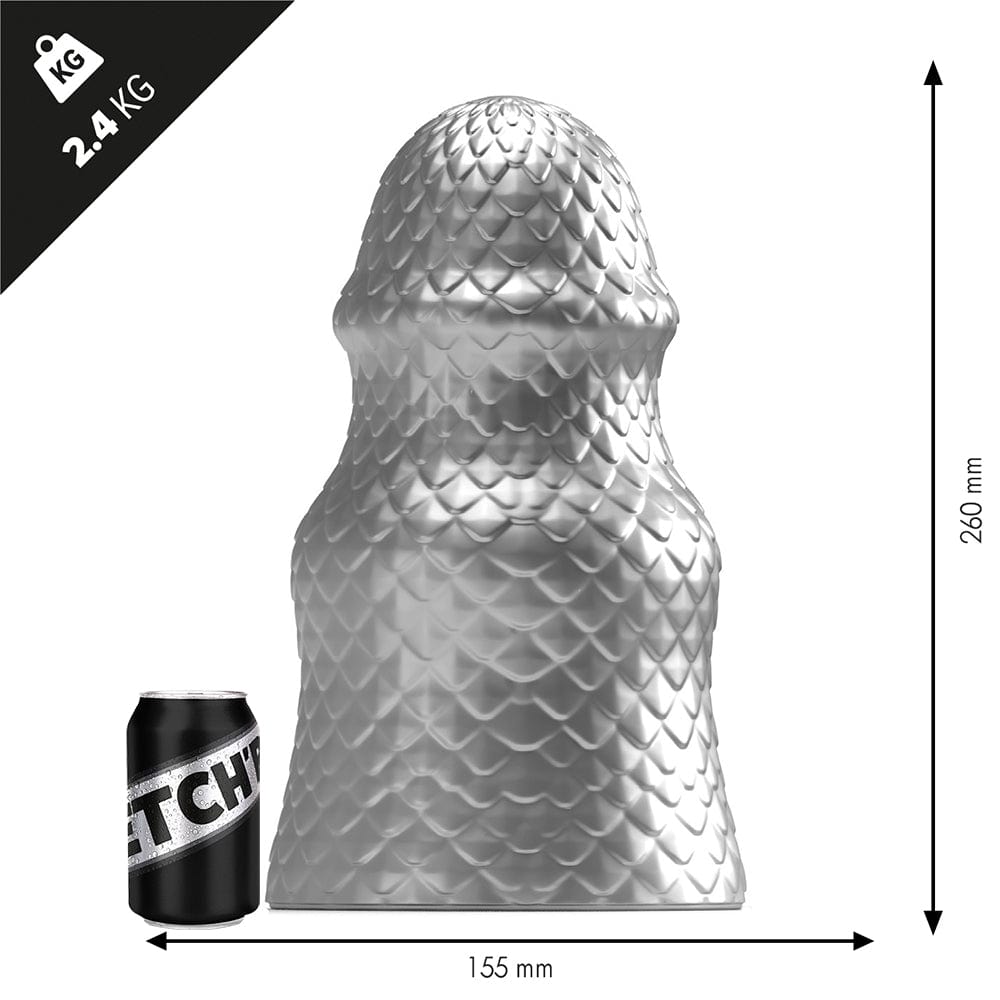 Analplug Heavy Metal 26 x 15,5 cm Silber