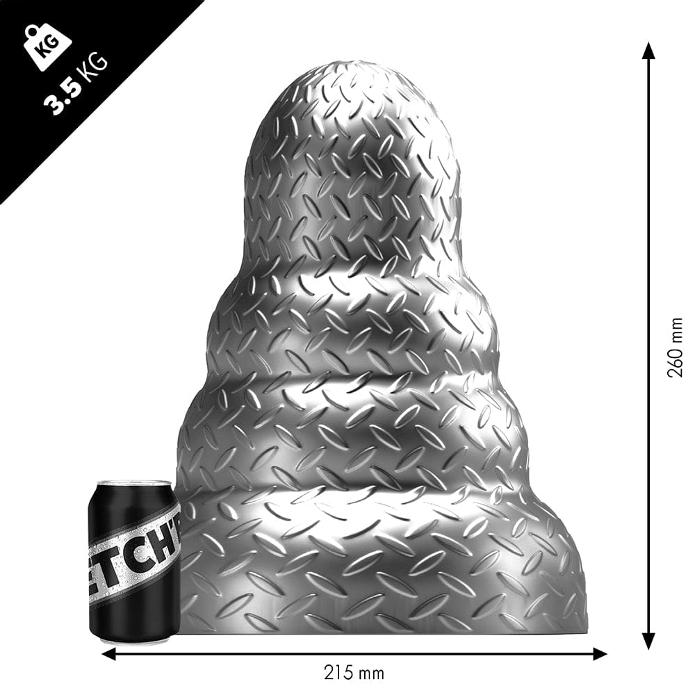 Analplug Heavy Metal 26 x 21,5 cm Silber