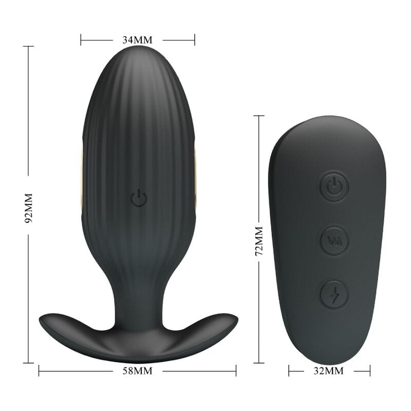 Analplug Kelly Plug Anal Wiederaufladbarer Schwarz