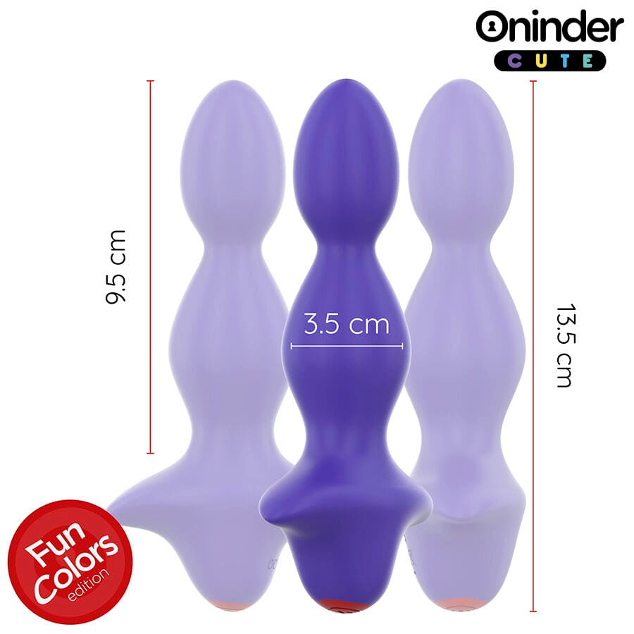 Analplug Love Butt Vibrierender -Dilatator Kostenlose Weltweite App Lila 13,5 x 3,5 cm