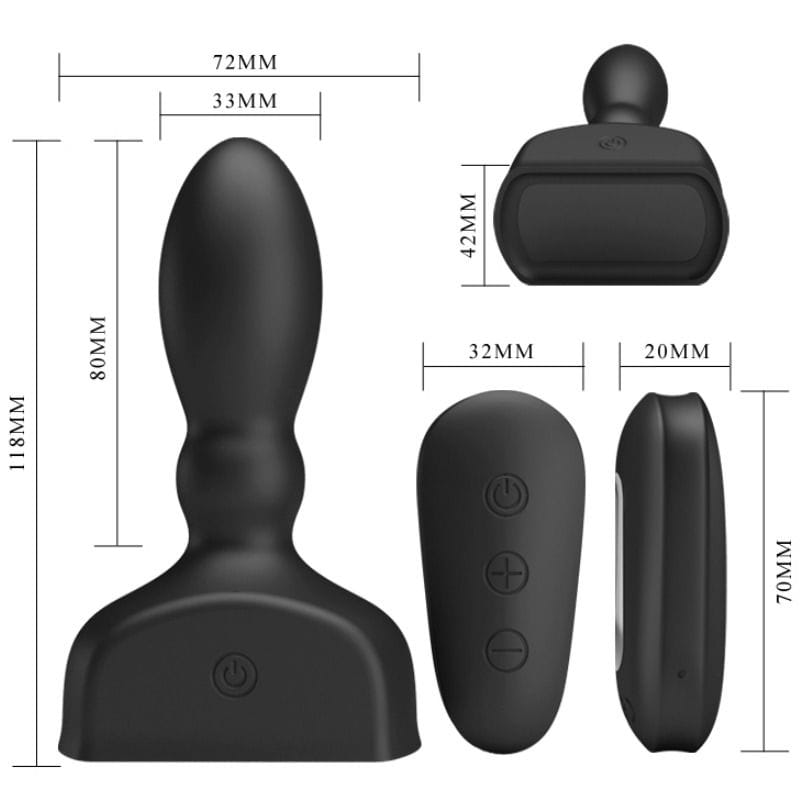 Analplug Marriel aufblasbar mit Prostata-Stimulation 12 cm – Ansicht 3