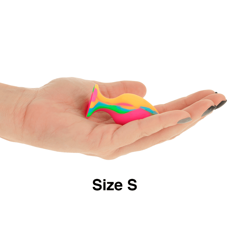 Analplug Mehrfarbige Silikon-Stecker-Set Aqua 2,7 x 2,7 cm