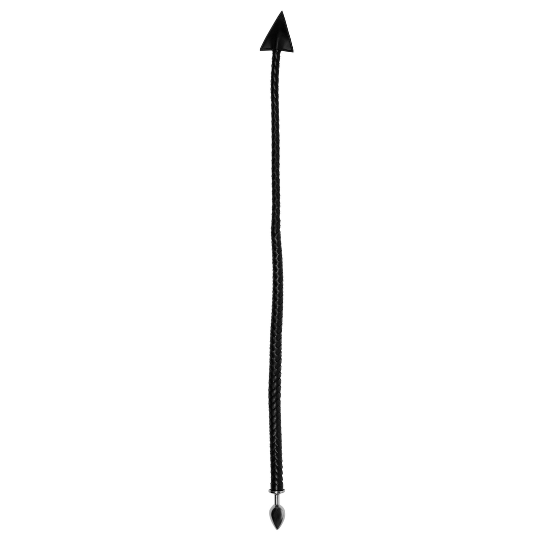Analplug Ouch mit Teufelsschwanz aus Stahl Schwarz 4,8 x Ø 3,1 cm – Ansicht 2