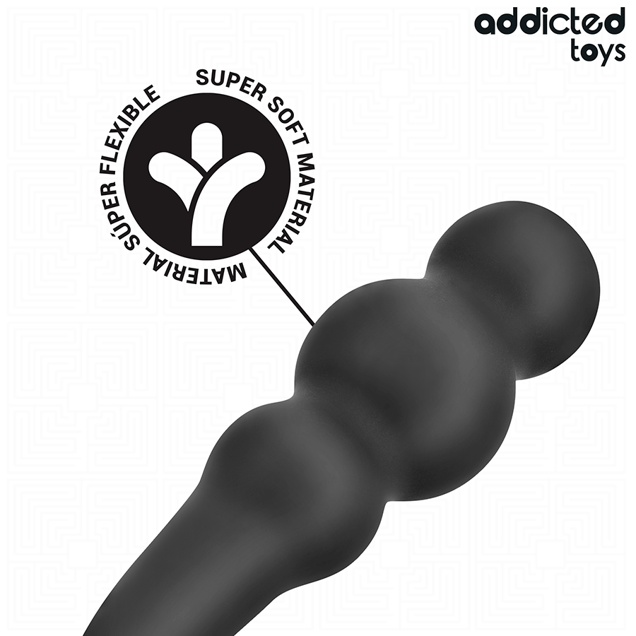 Analplug mit Hodenring Modell 1 Schwarz 7 x 3 cm