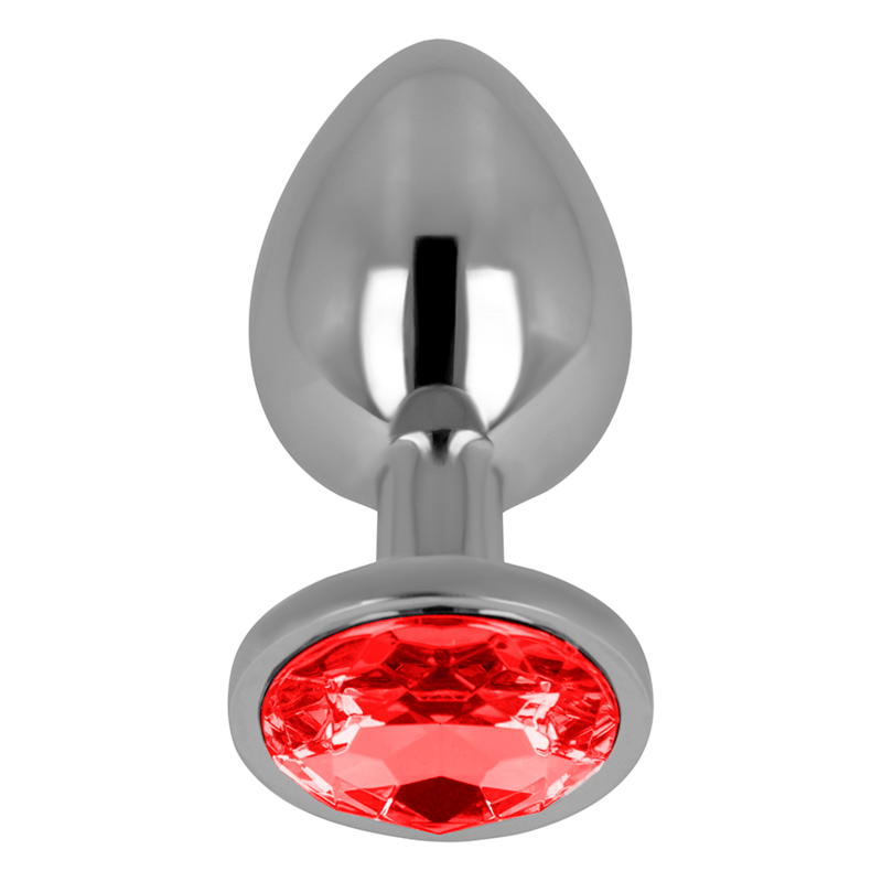 Analplug mit Rotem Kristall 8 x 3,3 cm