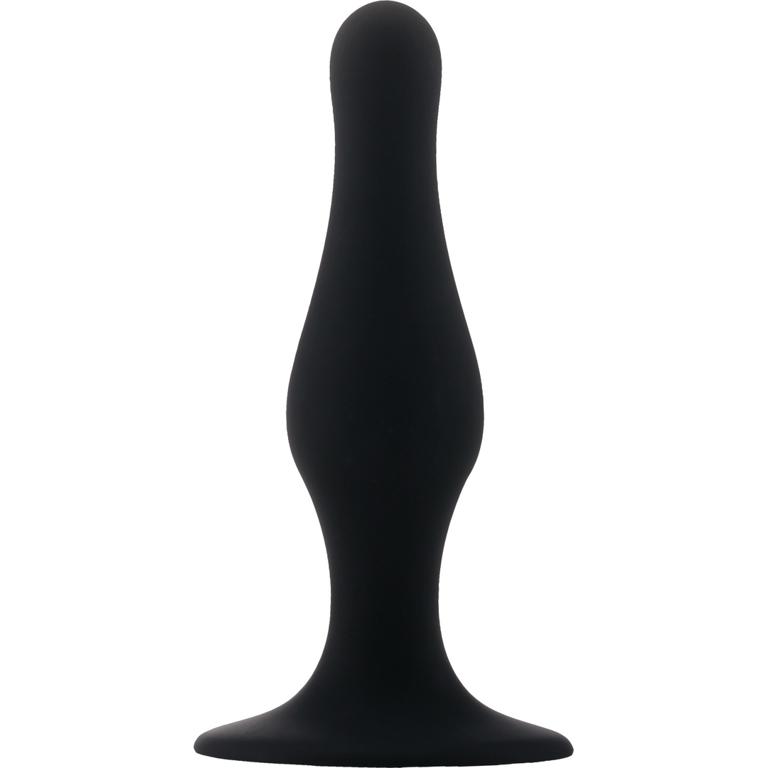 Analplug mit Saugfuß Medium Schwarz 11,6 cm