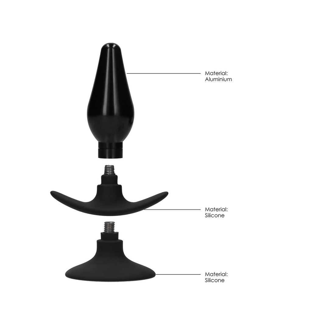 Analplug Ouch mit austauschbarem Sockel groß 8,5 x Ø 3,5 cm – Ansicht 7