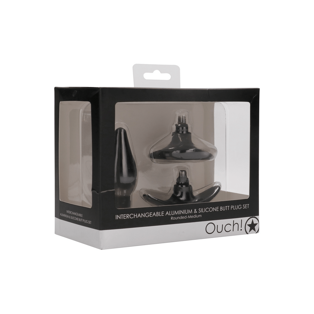 Analplug Ouch mit austauschbarem Sockel mittel 7,5 x Ø 3 cm – Ansicht 2