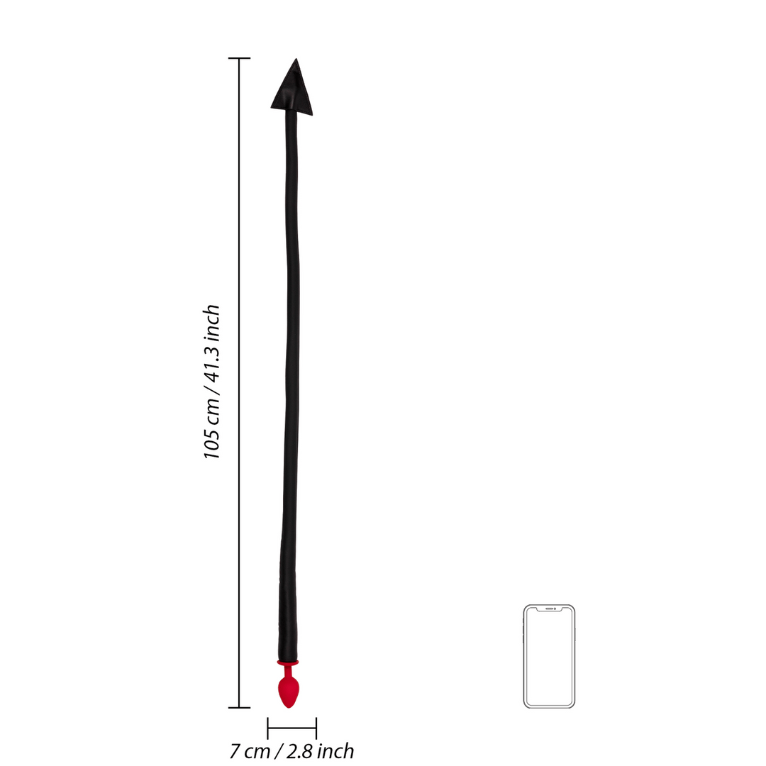 Analplug Ouch mit Teufelsschwanz aus Silikon Rot-Schwarz 5 x Ø 3,3 cm – Ansicht 6