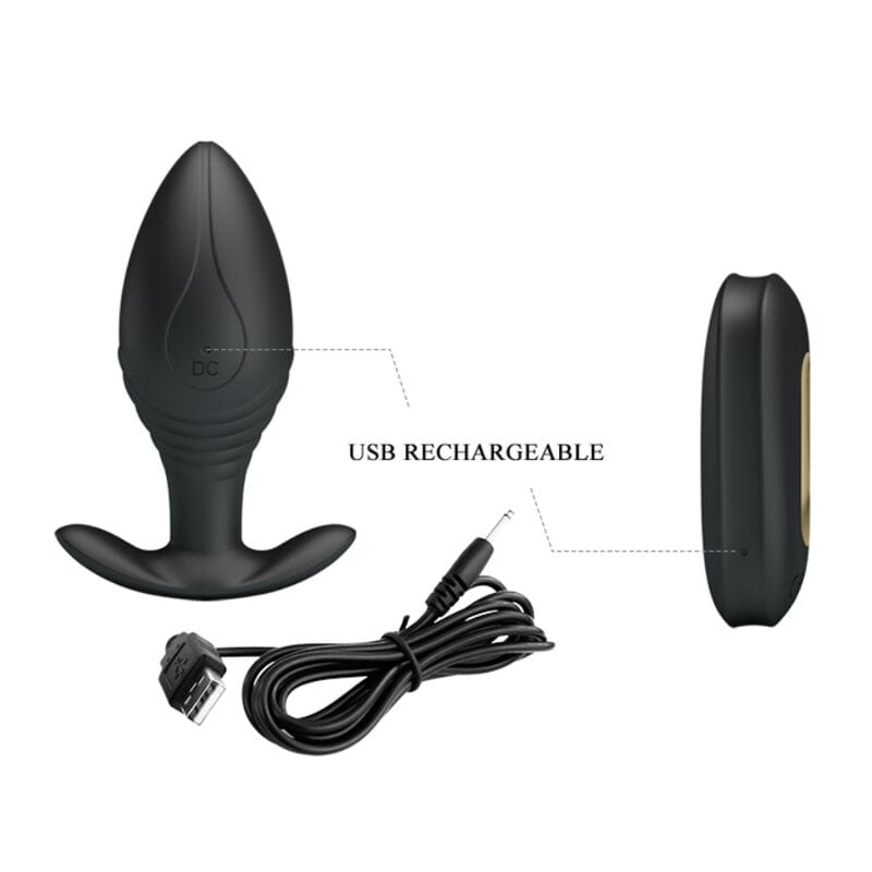 Analplug Regina Anal Plug Wiederaufladbarer Schwarz