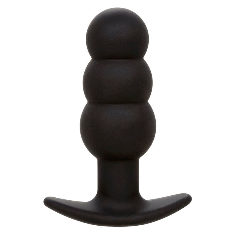 Analplug Rock Bottom Anal Plug mit Perlen 10 Vibrationen Silikon Schwarz