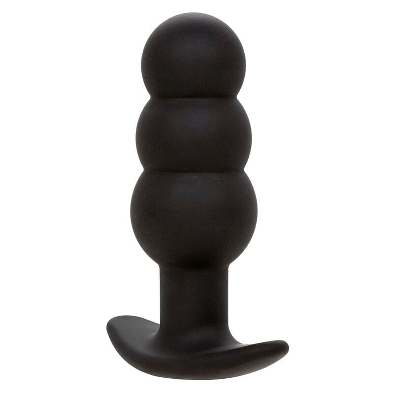 Analplug Rock Bottom Anal Plug mit Perlen 10 Vibrationen Silikon Schwarz