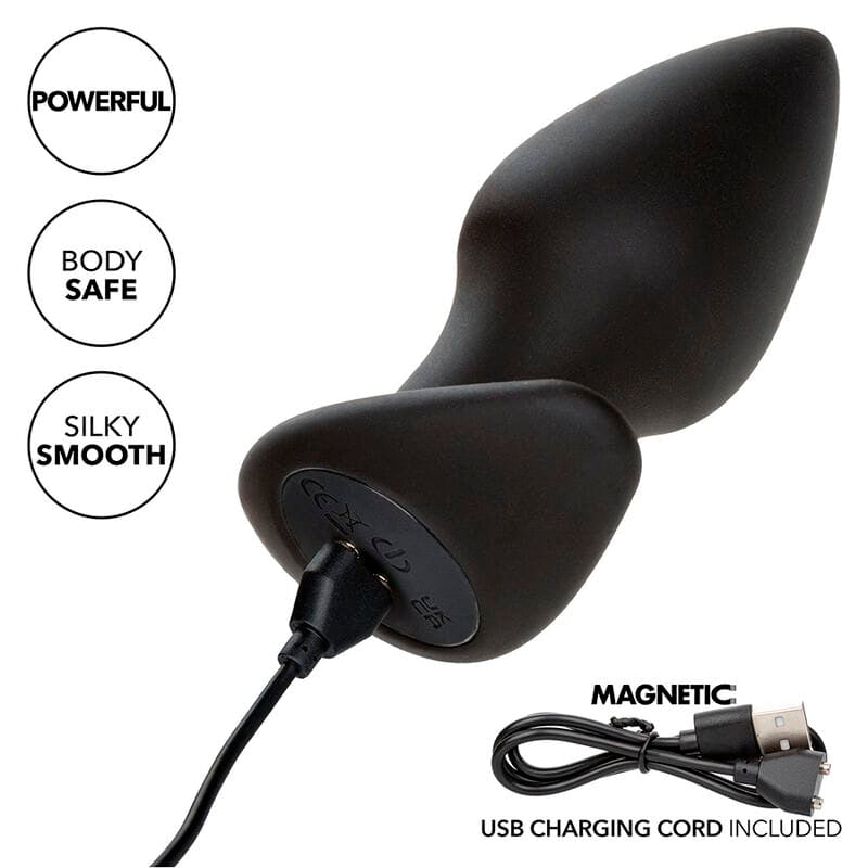 Analplug Rock Bottom Perfect Schwarz mit 10 Vibrationen 9 x 5 cm – Ansicht 8