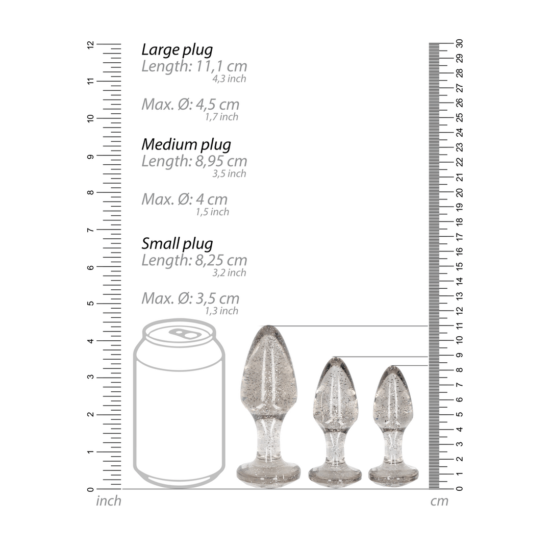Analplug-Set Ouch aus Acryl Gold oder Silber 9,5 x Ø 4,5 cm – Ansicht 13
