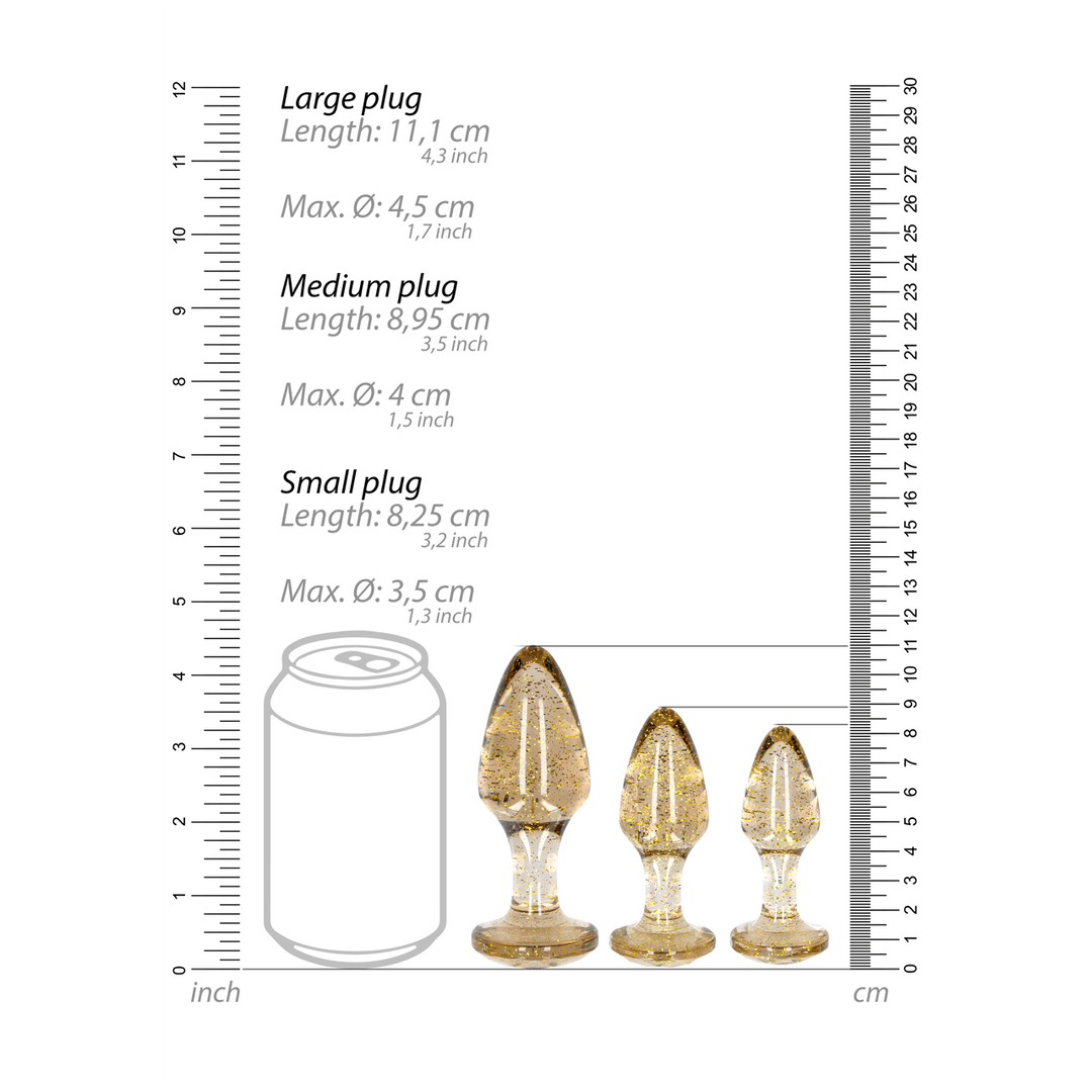 Analplug-Set Ouch aus Acryl Gold oder Silber 9,5 x Ø 4,5 cm – Ansicht 6