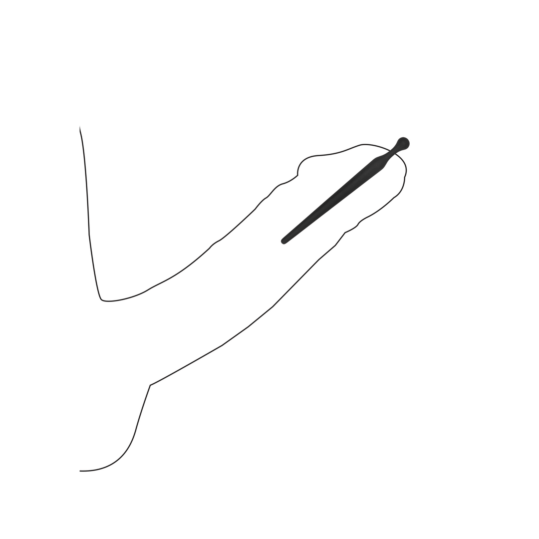 Harnröhrensonden-Set Ouch aus Silikon für Anfänger Schwarz 12,7 cm – Ansicht 5