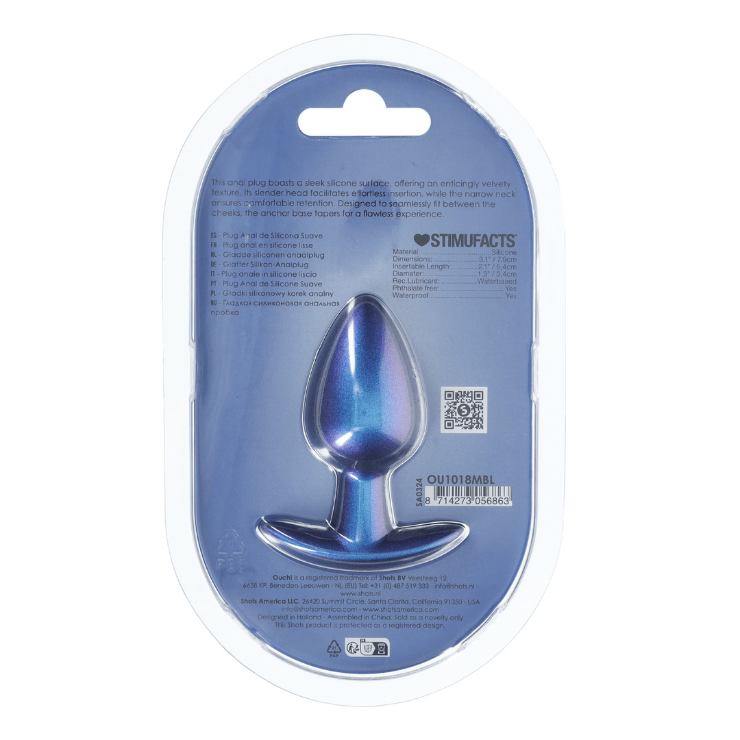 Analplug Ouch aus Silikon glatt in vier Farben 5,4 x Ø 3,4 cm – Ansicht 7