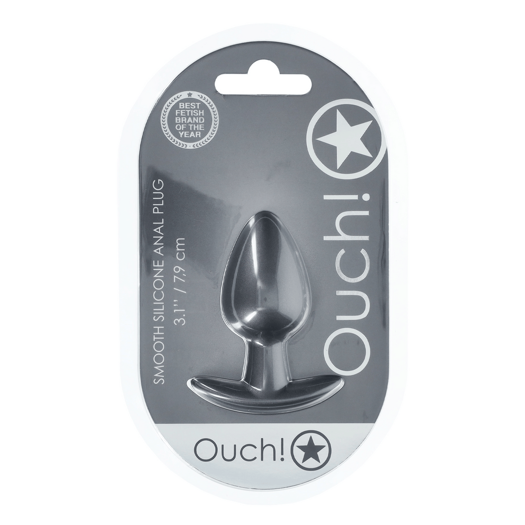 Analplug Ouch aus Silikon glatt in vier Farben 5,4 x Ø 3,4 cm – Ansicht 2