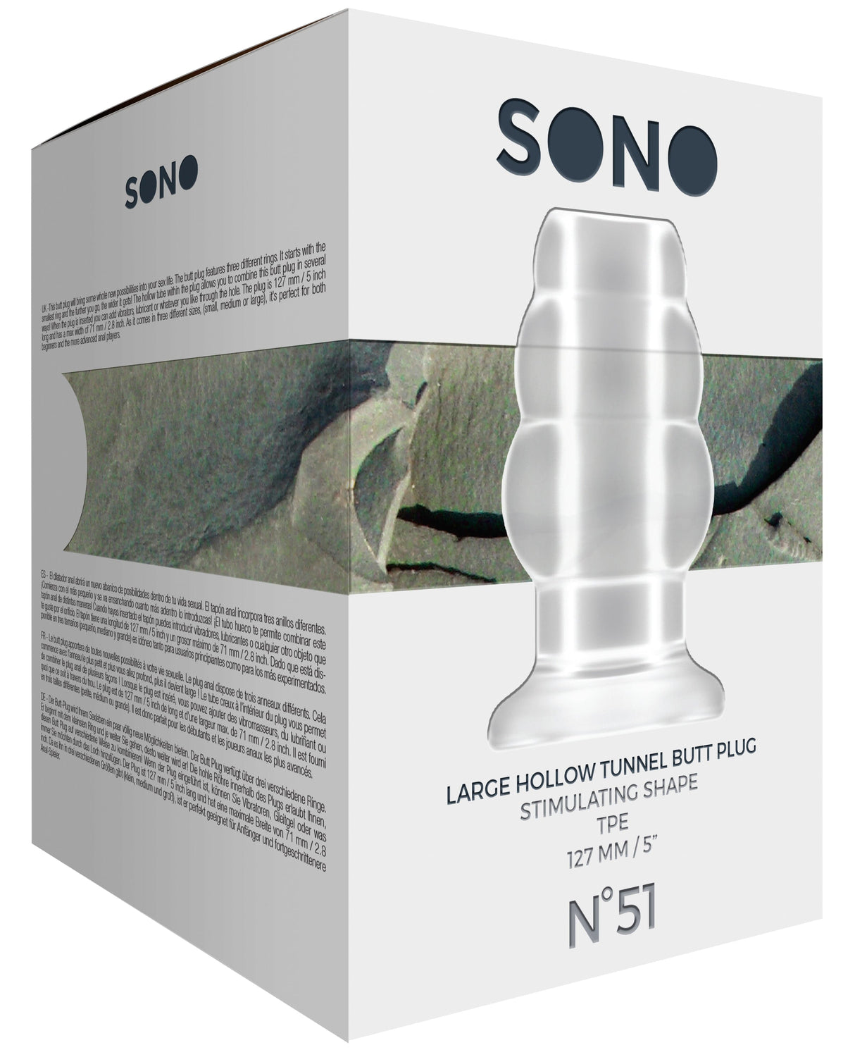 Analplug The Hollow Tunnel klar 12,7 x 8,1 cm