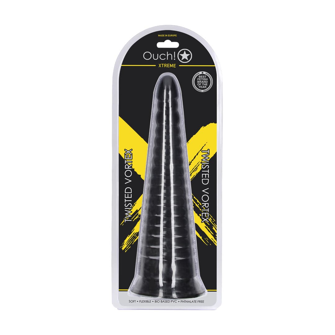 Analplug Ouch Twisted Vortex aus PVC Schwarz 30 x Ø 9 cm – Ansicht 2