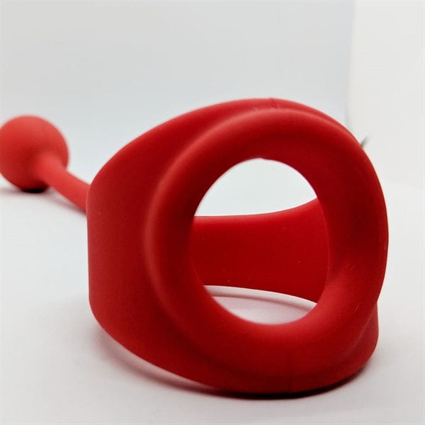 Analschloss Flexi mit Penisring rot