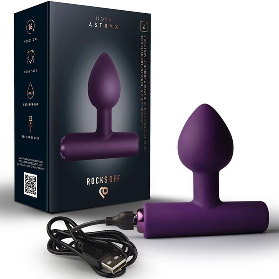 Analvibrator Nova Astryx wiederaufladbar 16 Funktionen Violett