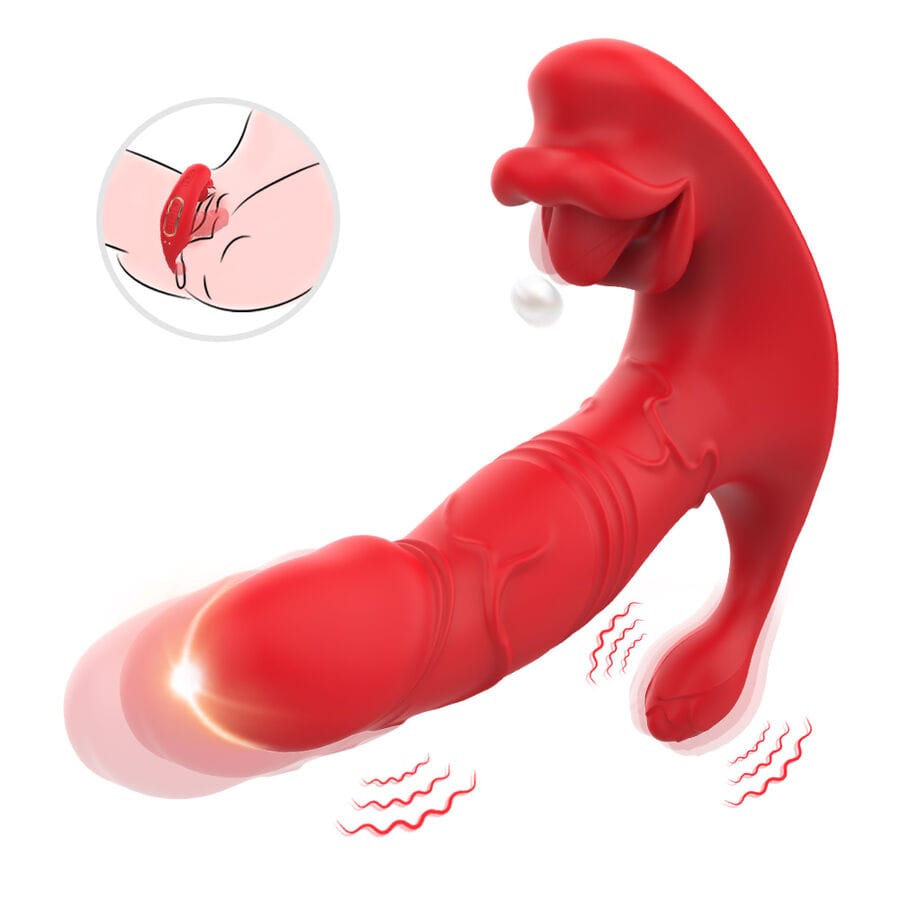Vibrator Analvibrator Panty C und g-Spot Stimulator Fernbedienung Rot.1