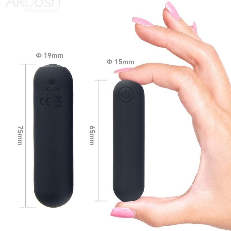Armony -Splash Hehe Vibrator Bullet Silikon 10 Vibrationen 65 x 15 cm Schwarz