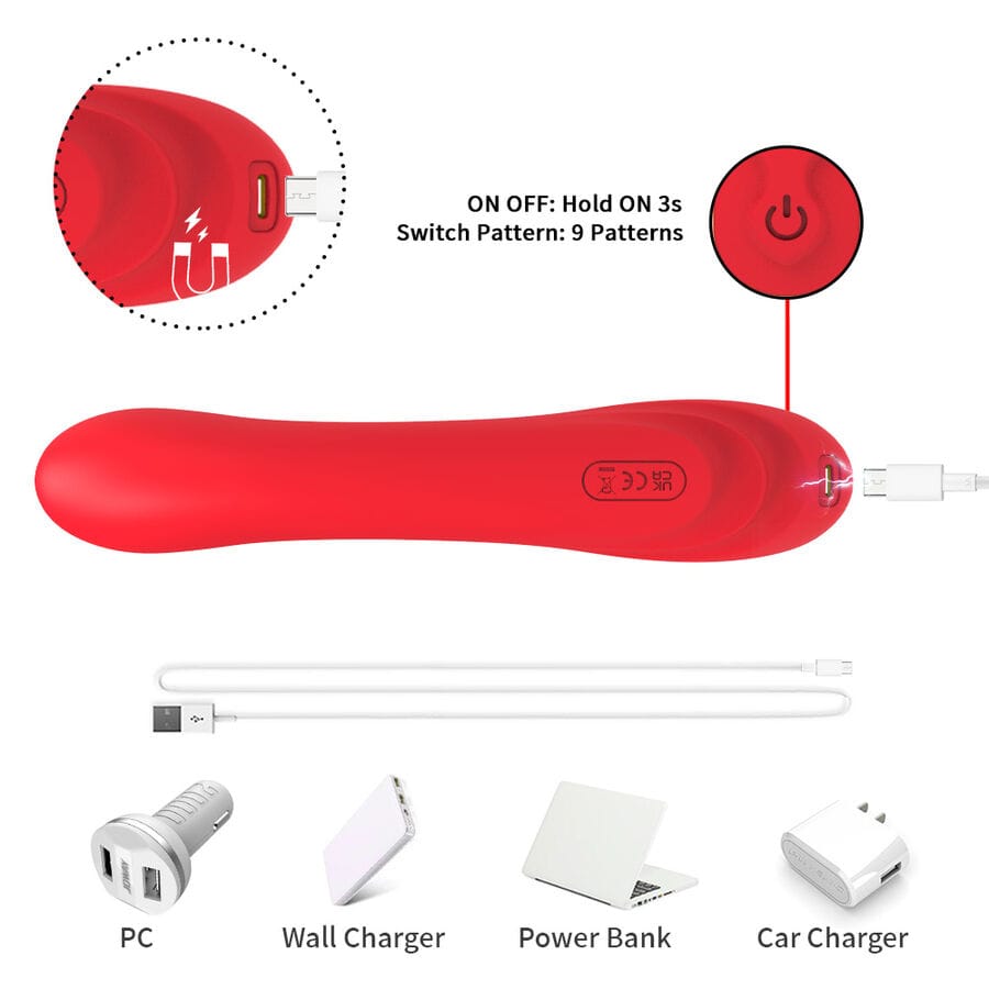 Vibrator mit Oszillierender Zunge Rot.8