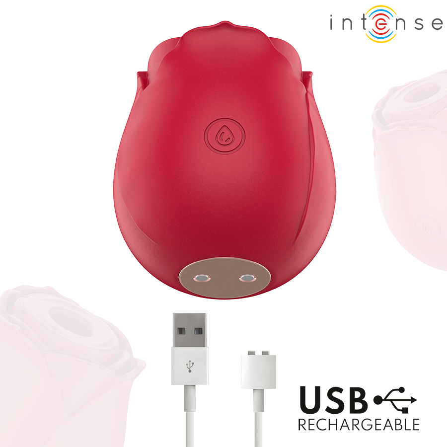 Auflegevibrator Camellia mit Druckwellen Bordeaux – Ansicht 5
