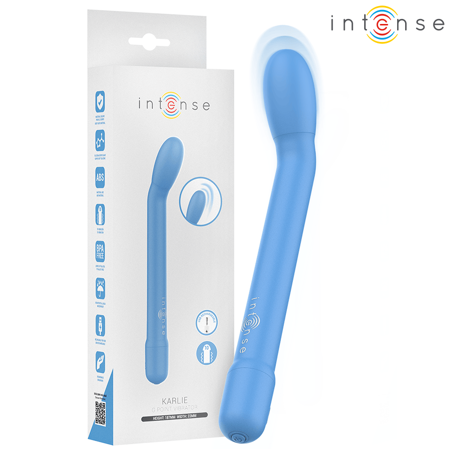 Auflegevibrator Karlie wiederaufladbarer g-Punkt-Stimulator Blau 19 x 2,2 cm