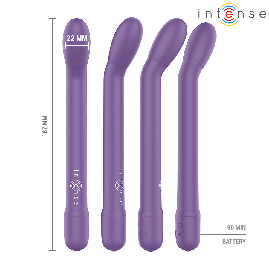 Auflegevibrator Karlie Wiederaufladbarer g-Spot-Stimulator Lila 19 x 2,2 cm